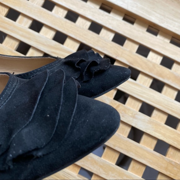 Esprit suede ruffle pointed ballet flats 7 - Picture 11 of 16